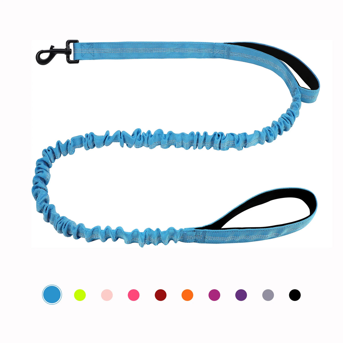 Shock-absorbing bungee dog lead – Blue