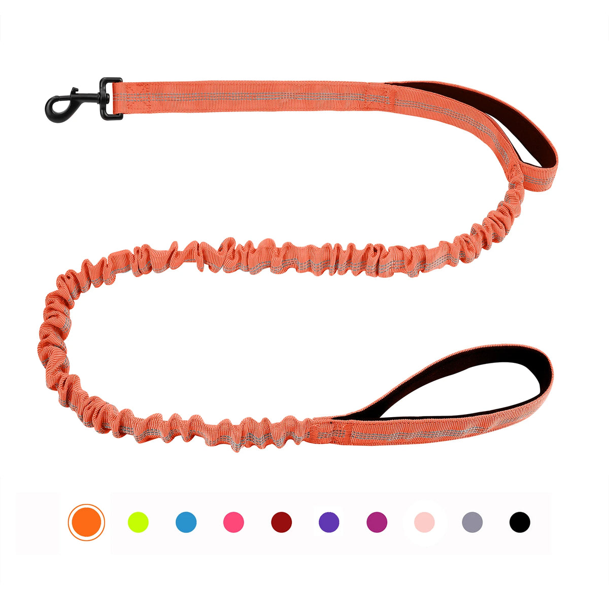 Shock-absorbing bungee dog lead – Orange